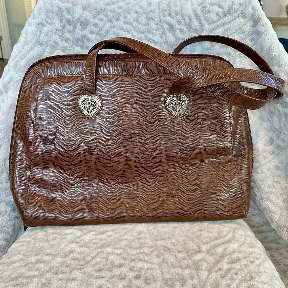 ✨EUC✨Coldwater Creek Brown Pebbled Laptop/ Tablet Travel Bag - Picture 8 of 16